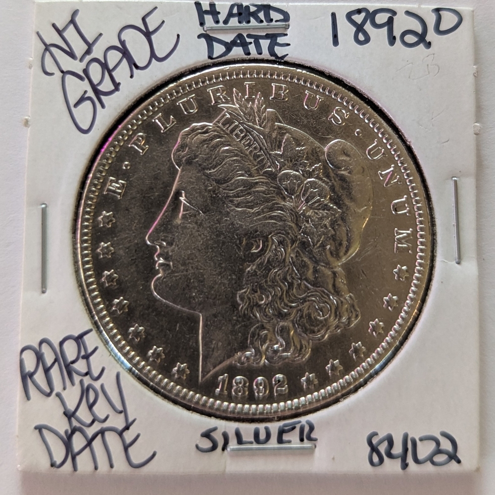 1892 O Morgan Silver Dollar
